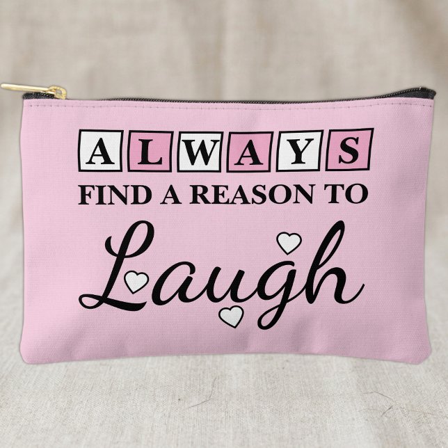 Pochette À Accessoires Raison de rire blanc rose (Créateur téléchargé)
