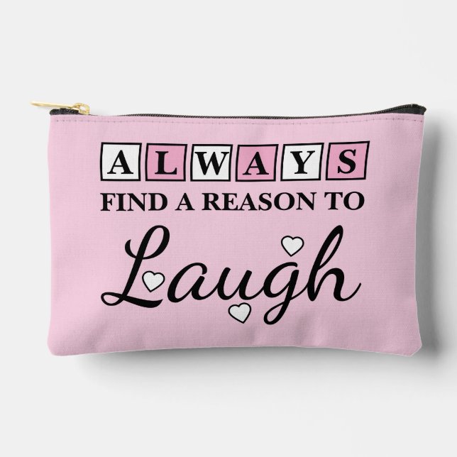 Pochette À Accessoires Raison de rire blanc rose (Recto)