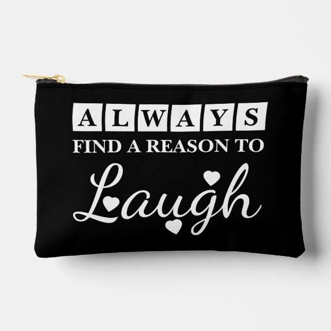 Pochette À Accessoires Raison de rire noir blanc (Recto)