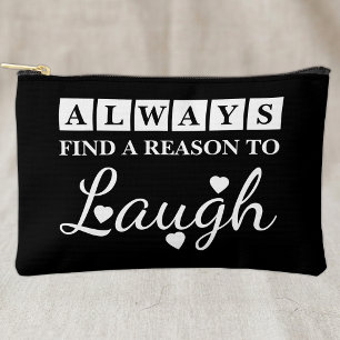 Pochette À Accessoires Raison de rire noir blanc
