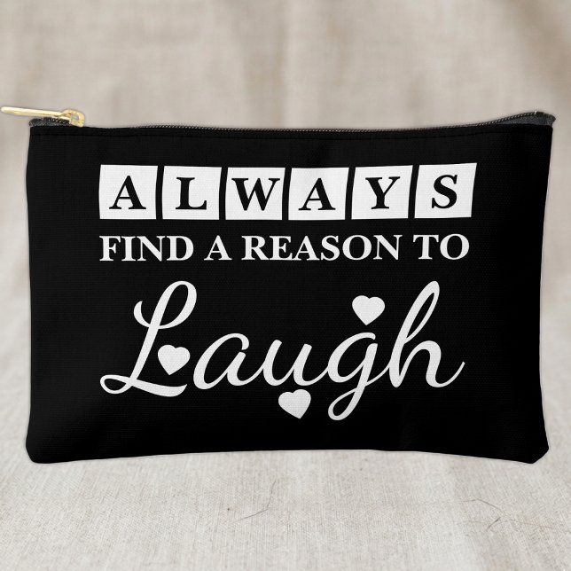 Pochette À Accessoires Raison de rire noir blanc (Créateur téléchargé)