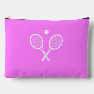 Pochette À Accessoires Raquettes de tennis et boule rose profond
