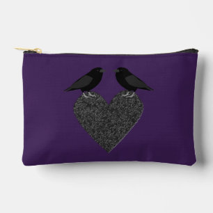 Pochette À Accessoires Ravens gothiques et le coeur noir