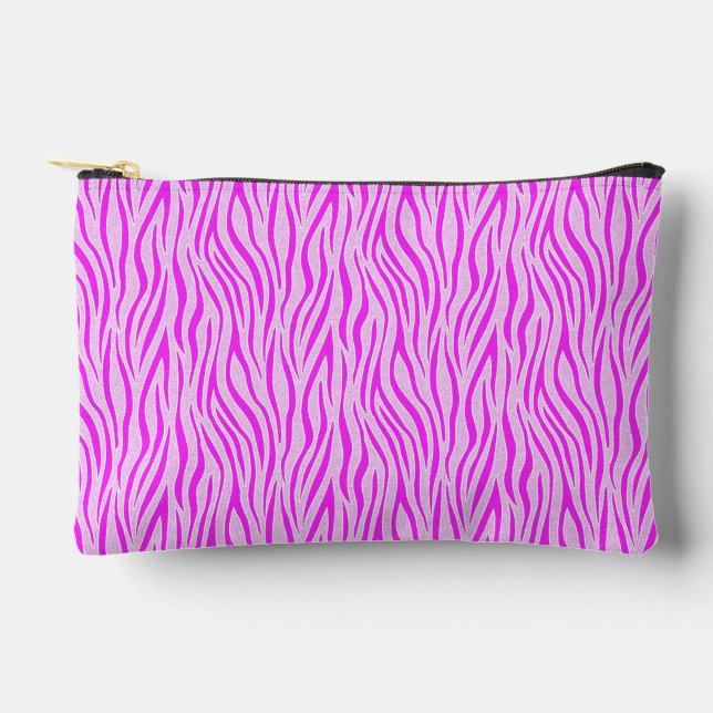 Pochette À Accessoires Rayures de zèbre dans une impression de safari ros (Recto)