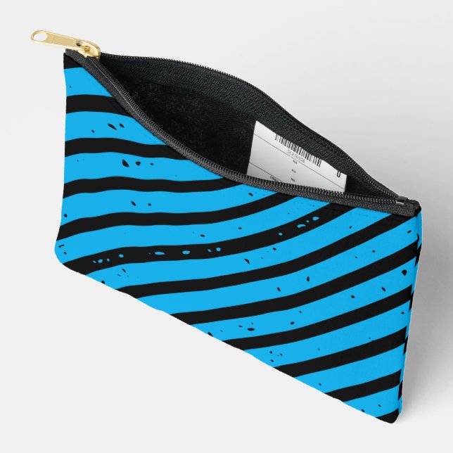 Pochette À Accessoires Rayures Grunge (Ouvrir)