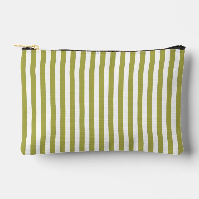Pochette À Accessoires Rayures Vert Chic Matcha (Recto)