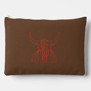 Pochette À Accessoires Red Ghost Dance Buffalo ligne poche brune