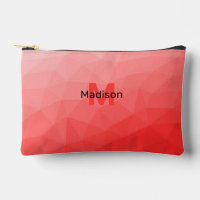 Red gradient geometric mesh pattern Monogram