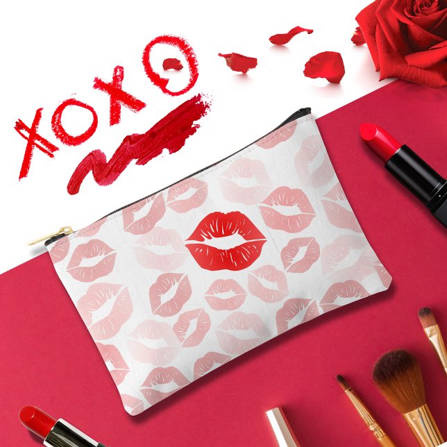 Pochette À Accessoires Red Lipstick Lips Cosmetic Makeup Bag (Créateur téléchargé)