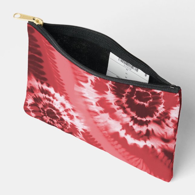 Pochette À Accessoires Red Tie Dye (Ouvrir)