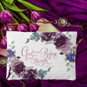 Pochette À Accessoires Refuge et force floral violet 