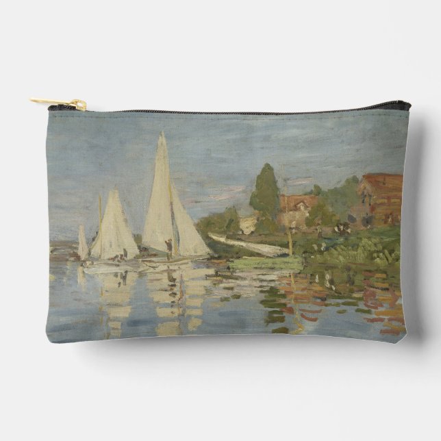 Pochette À Accessoires Regattas at Argenteuil, OIl Painting, Claude Monet (Recto)