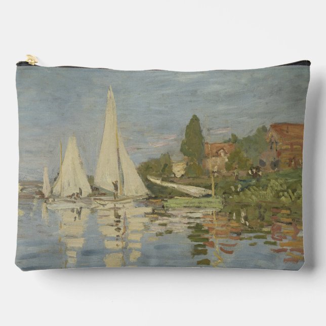 Pochette À Accessoires Regattas at Argenteuil, OIl Painting, Claude Monet (Recto)