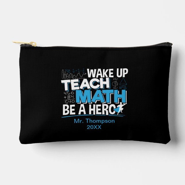 Pochette À Accessoires Remerciement pour un professeur de mathématiques - (Recto)