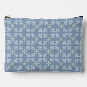 Pochette À Accessoires Répétition abstraite florale bleu pastel