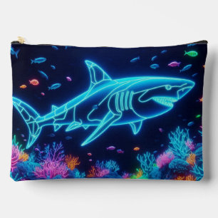 Pochette À Accessoires requin néon coloré du littoral/de la plage