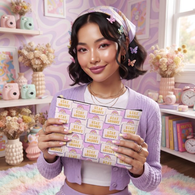Pochette À Accessoires Restez Groovy (Créateur téléchargé)