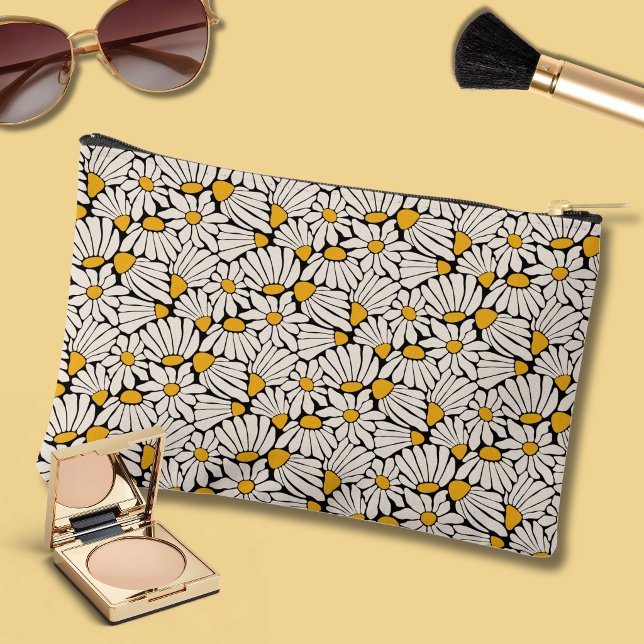 Pochette À Accessoires Retro floral botanical block print (Retro floral botanical block print cosmetic pouch)