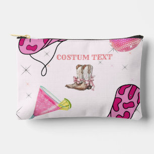 Pochette À Accessoires Retro Pink Disco Cowgirl Western Bachelorette