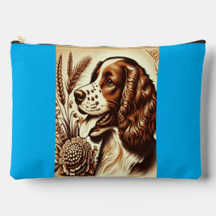 Pochette À Accessoires Retro Welsh Springer espagnol Brown Art blanc