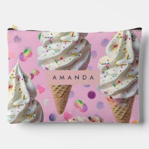 Pochette À Accessoires Rêve de glace personnalisé et fantaisiste aux coul