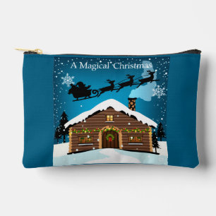 Pochette À Accessoires Réveillon de Noël Magique Le Traîneau du Père No