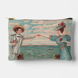 Pochette À Accessoires Robe de mariage victorien plage océan couple éléga