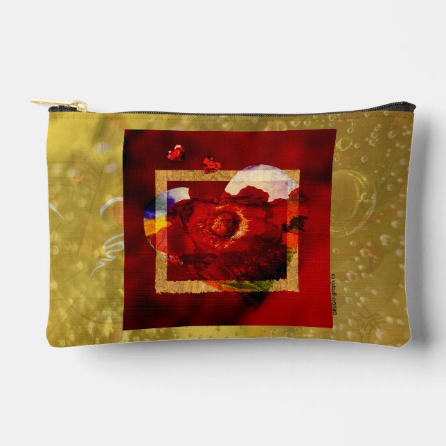 Pochette À Accessoires Romantic Art Bag – Held in Gold (Recto)