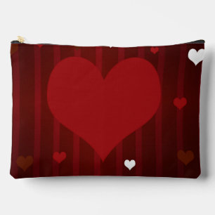 Pochette À Accessoires Romantique Rouge et blanc Aimer moi Coeur Valentin