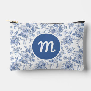 Pochette À Accessoires Rose bleu vintage motif floral