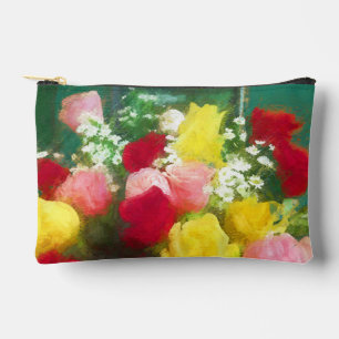 Pochette À Accessoires Rose Bouquet de peinture Rose Art Fleur original