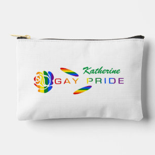 Pochette À Accessoires Rose de la fierté gay Drapeau arc-en-ciel Nom pers