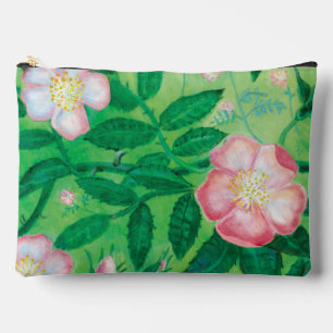 Pochette À Accessoires Rose rose sauvage florissant