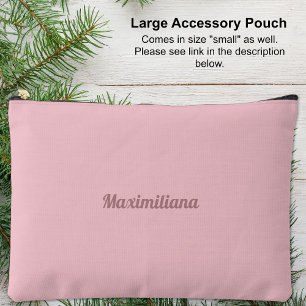 Pochette À Accessoires Rose - Solide Grand Accessoire Pouch