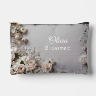 Pochette À Accessoires Roses de Mariage Demoiselle d'Honneur