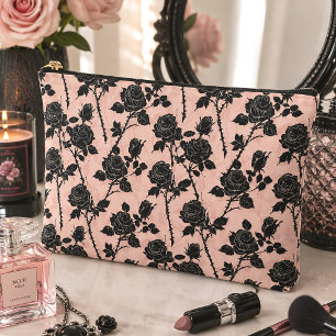 Pochette À Accessoires Roses Florales de Cimetière Rose Gothique