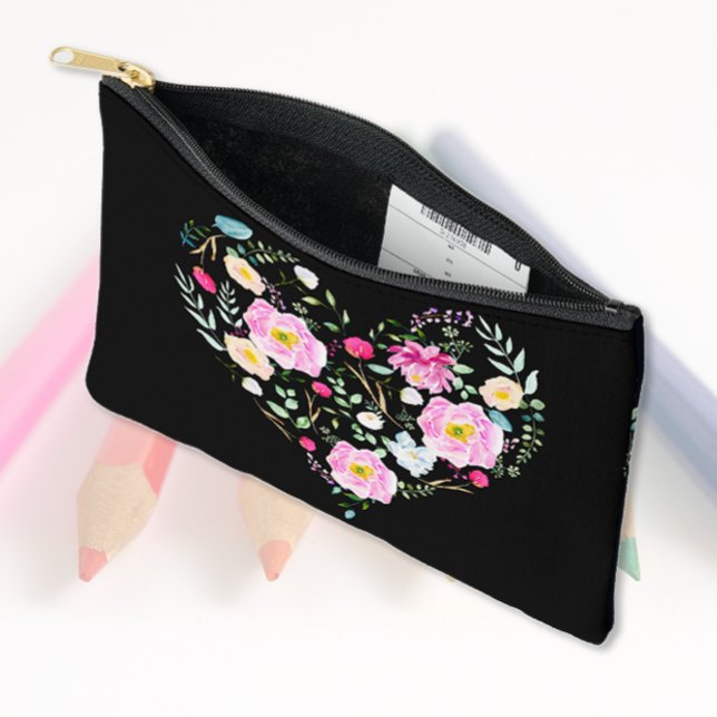 Pochette À Accessoires Roses roses roses et cœur (Créateur téléchargé)