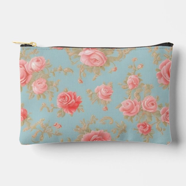 Pochette À Accessoires Roses roses roses Motif Floral (Recto)