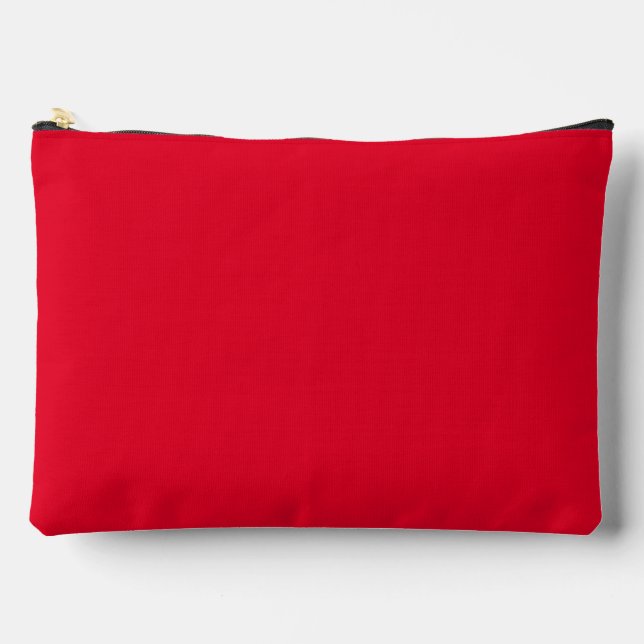 Pochette À Accessoires Rouge Cadmium Couleur Uni (Recto)
