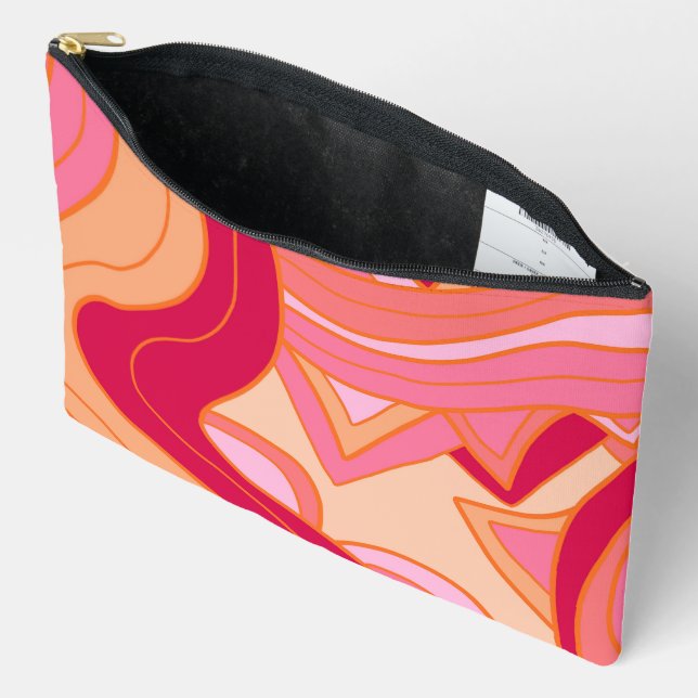 Pochette À Accessoires Rouges Groovy (Ouvrir)