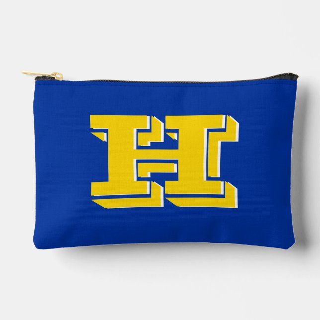Pochette À Accessoires Royal Blue and Gold Team Pride Monogram (Recto)
