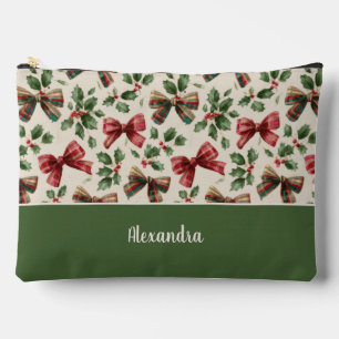 Pochette À Accessoires Rubans rouges personnalisés pour filles avec motif