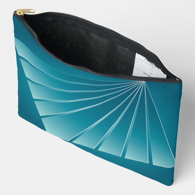 Pochette À Accessoires Rubans turquoise (Ouvrir)