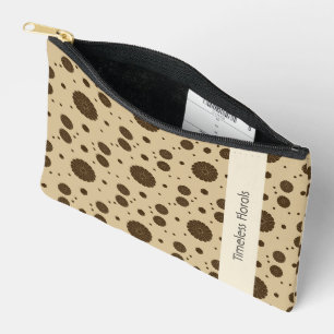 Pochette À Accessoires Sable floral micro marron foncé