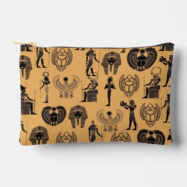 Pochette À Accessoires Sables Éternels : Élégance Antique Égyptienne pour (Recto)