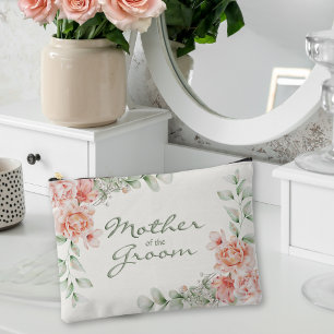 Pochette À Accessoires Sage romantique et fleur de corail Mère de la cham