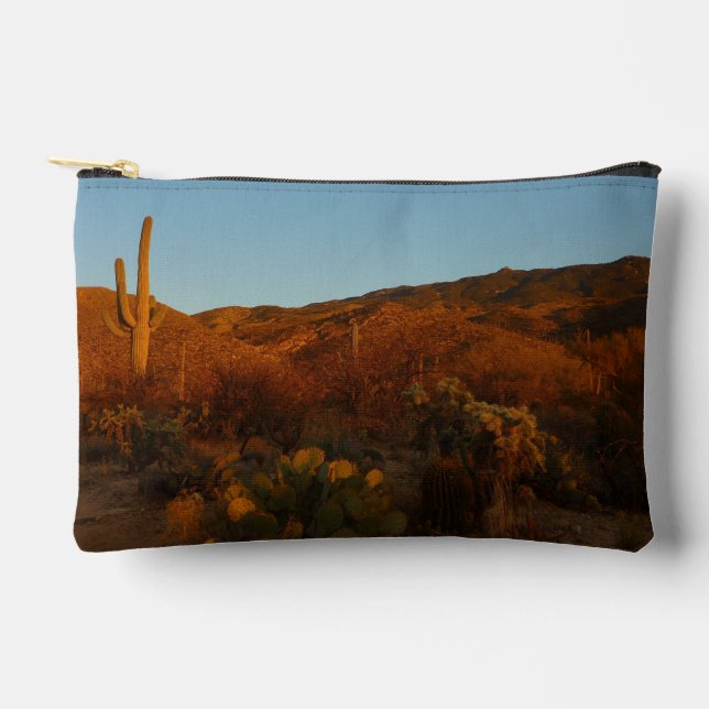 Pochette À Accessoires Saguaro Sunset I Arizona Désert Paysage (Recto)