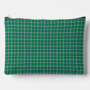 Pochette À Accessoires Salem vert et blanc à carreaux