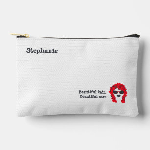 Pochette À Accessoires Salon de beauté blanc et rouge Liste de cheveux te