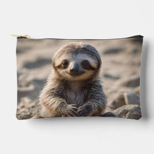 Pochette À Accessoires Sandy Shores : bébé paresseux construisant des châ